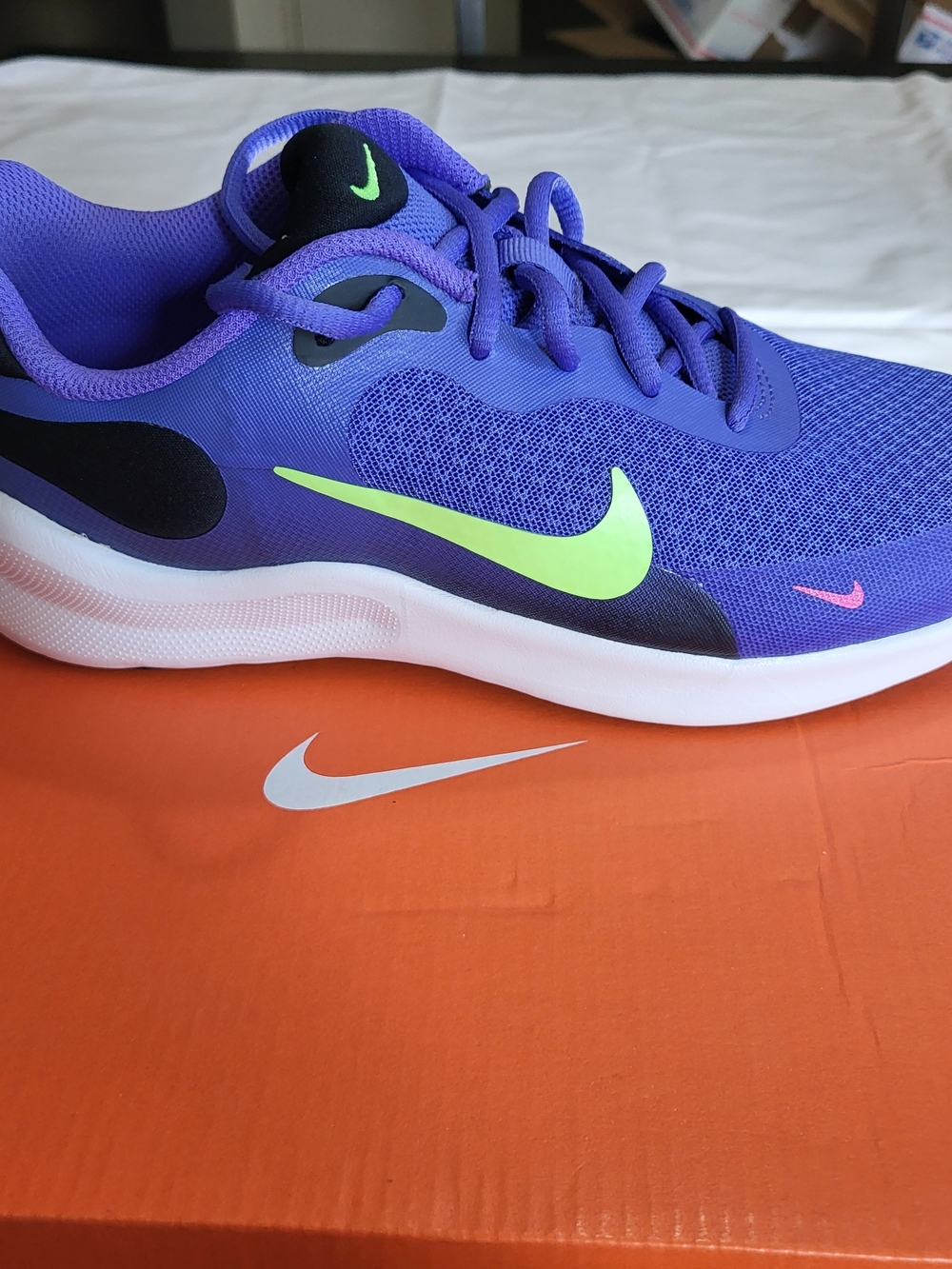 *NEW* Nike Revolution 7 GS Blue Running Jogging Shoes Sneakers Size 6Y With Box